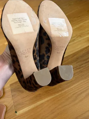J. Crew Leopard Print Block Heel Pumps - Brown/Black thumbnail 3