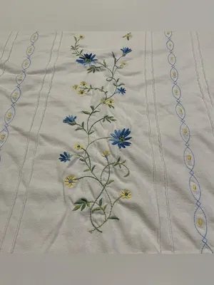 *Vintage* Shenanigans White Cotton Blend Tee with Embroidered Flowers size L thumbnail 9