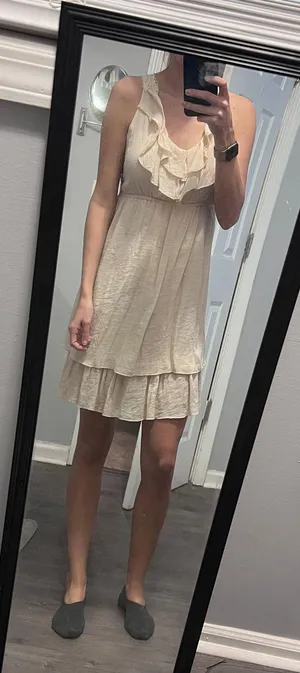 Off-White Flowy Dress thumbnail 1