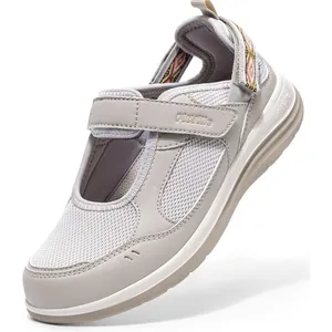 Fitville Diabetic Shoes Mary Jane Sneakers Womens SIZE 7 Extra Wide Beige NWT thumbnail 1