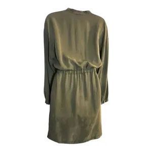 A New Day Green Shirt Dress Size M Women Long-Sleeve Button Up Drawstring Midi thumbnail 2