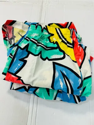 Plus Size Multicolor Leaf Print Swim Cover thumbnail 14