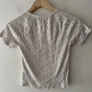 American Eagle‎ Floral White Baby Tee thumbnail 3