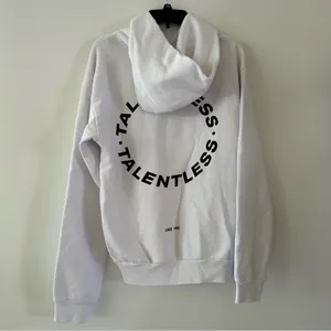 Talentless White Circle Logo Athleisure Streetwear Hoodie Size S thumbnail 4