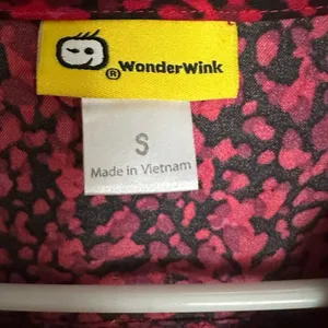 WonderWink Women's Top in Red and Black Pattern thumbnail 3