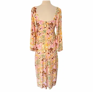 ROXY On Holiday Long-Sleeve Maxi Dress Twist‎ Front with Cutout, XS thumbnail 10