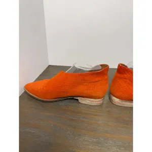 Free People Royale Flats Orange Textured Leather D'Orsay Shoes 36 US‎ 5.5 thumbnail 4