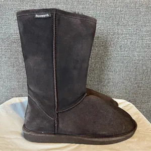 BearPaw Women’s Elle Tall Classic‎ Brown Suede Boots Sz 11 Winter Preppy Comfort thumbnail 1