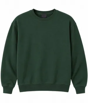 H&M Relaxed Fit Dark Forest Green Crewneck Sweatshirt XS Oversized Pullover thumbnail 1