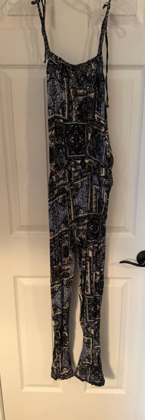 Elegant Women's Black and Blue Jumpsuit thumbnail 1