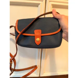 Dooney & Bourke Crossbody Bag Women Small Navy All Weather Leather Vintage Purse thumbnail 3