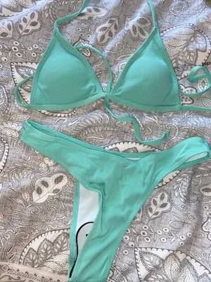 SheIn Teal Bikini thumbnail 1