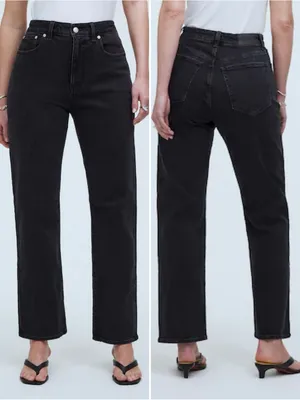 Madewell Black Curvy 90's Straight Women's Jeans, Size 29 thumbnail 2