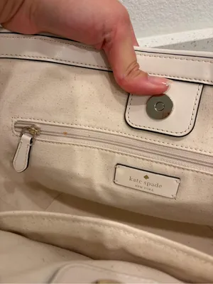 kate spade new york Cruise Women's Medium Striped Straw Tote Bag - Parchment EUC thumbnail 11