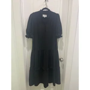 Tuckernuck Pomander Place Black Selena High Neck Maxi Dress Sz M thumbnail 2