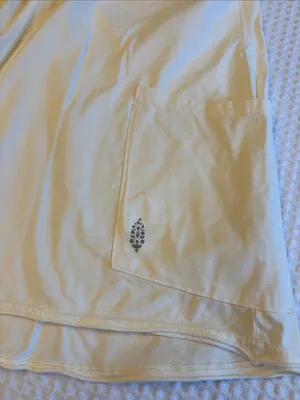 NEW! FREE PEOPLE MOVEMENT Hot Shot Tee Romper Shorts X-SMALL Bleached Clay Ivory thumbnail 13