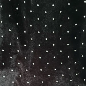 H&M Velvet Rhinestone Black Dress thumbnail 3
