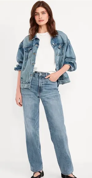 Old Navy High-Rise Loose O.G. Jeans Secret Smooth Pockets thumbnail 1