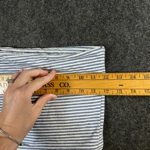 Brandy‎ Melville Blue White Striped Tube Top Strapless Crop Bodice Made in Italy thumbnail 6