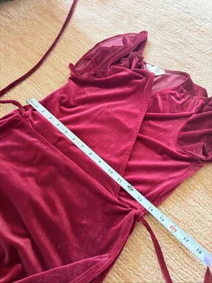 BHLDN Anthropologie Dover Burgundy Velvet Wrap Maxi Dress Size L Made in USA thumbnail 9