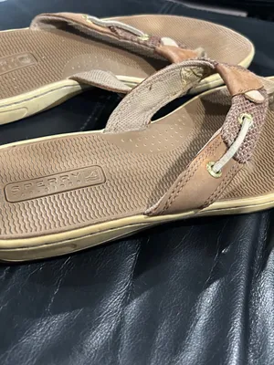 Sperry Brown Tan Mesh Thong Sandals thumbnail 5