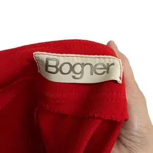 Vintage Bogner Ski Pants Wide Leg Stirrup‎ Red Wool Women's 6 READ thumbnail 8