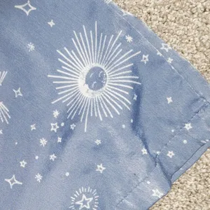 BP Celestial Pajamas Set Womens XS Blue White Sun Stars Moon Pants Button Top thumbnail 10