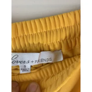 Lovers + Friends Yellow Track Jogger Pants Stripe Zip Ankle Small Festival thumbnail 8