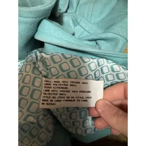 Retro Mod‎ Quiet Luxury Classic Anthropologie Tulle Wool Peacoat Tiffany Blue S thumbnail 9