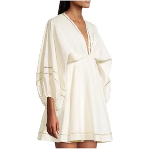 NWT SACHIN & BABI‎ Caden Babydoll Dress in Ivory Medium $475 thumbnail 4