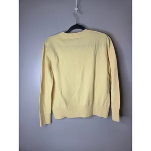 L.L. Bean Cotton & Cashmere Womens Size Small Yellow Lightweight Sweater thumbnail 3