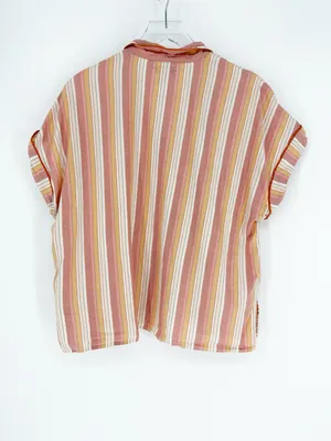 Madewell Rainbow‎ Stripe 2 Piece Pajama Set Women's XL Cozy Lounge thumbnail 3