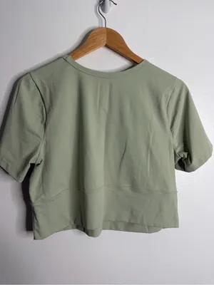NEW FLX Affirmation Travel Crop Top Light Green XL Activewear‎ Athleisure Gym thumbnail 3