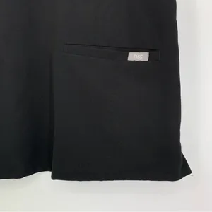 FIGS Casma Three Pocket Scrub Top Black S thumbnail 3