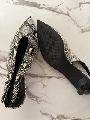 A New Day Women’s Snakeskin Pointed Toe Slingback Kitten Heels – Animal Print Low Heels thumbnail 2