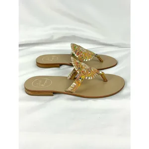 Jack Rogers Georgica Sandals Cork Multicolor Rainbow Accents Sz 7 thumbnail 3