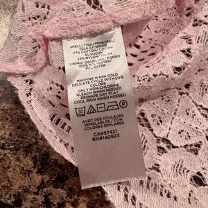 NWT Loft Lace Peplum Top Pink Button Up Romantic Feminine Cottage Coquette M thumbnail 3