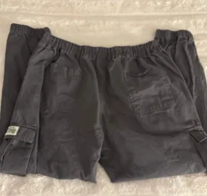 SheIn Women's Grey cargo pants with drawstring thumbnail 6
