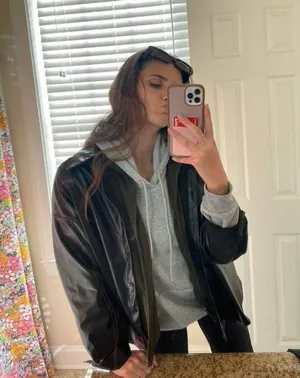 Leather Jacket Black Size 10 thumbnail 1