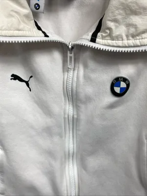 PUMA Jacket Womens BMW Motorsport Full Zip Pockets Racing Crop XS White Extra S thumbnail 4