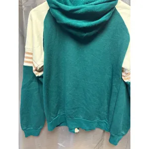 Vintage 70s Action Jacket Men' Size Med Made In USA Green Beige Zip Hood Retro thumbnail 8