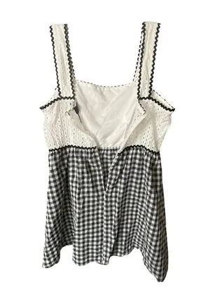 Cider Women's Size Large Eyelet Embroidered Mini Dress White Black Zip Up NWT thumbnail 4