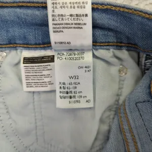 Levis High Rise Shorts Womens 32 Medium Wash Blue Denim Cutoff 72878-0037‎ thumbnail 5