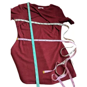 Acler Brighton twist jersey top in burgundy size US 4 thumbnail 8