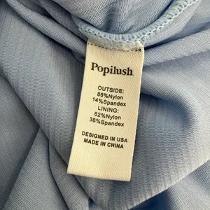 Popilush Dress Womens S Blue Formal Gown Shapewear Ruched Off Shoulder Strap NEW thumbnail 10