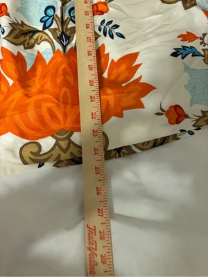 Talbots Bare Silk Floral A-Line Skirt Orange Blue Size 4 Belted thumbnail 5