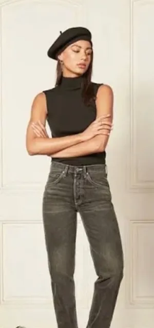 Free‎ People Boyish Jeans Baily Carpenter Black Midnight Cowboy 27 $198 thumbnail 1