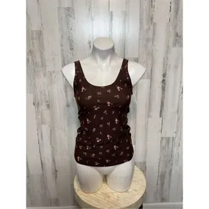 Brown floral tank top Brown Size M thumbnail 2