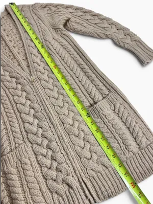 Isabel Marant Etoile Cable Knit Wool Zip Cardigan Sweater thumbnail 11