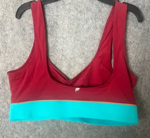 Fabletics‎ Women's XL Red Teal Fiona Low impact Sports Bra thumbnail 1